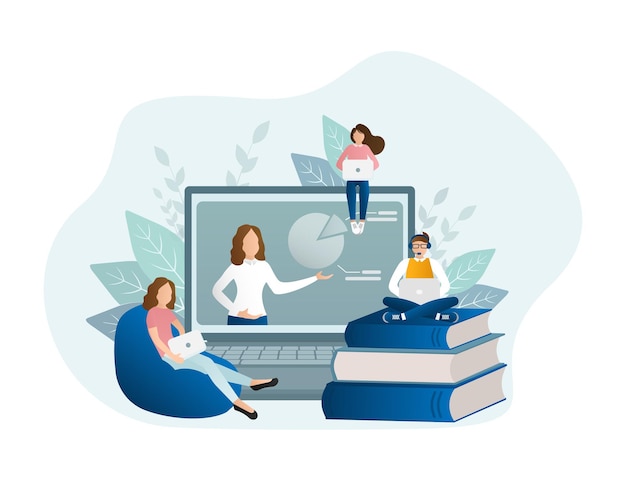 online onderwijs illustratie