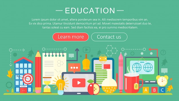 Online onderwijs infographics sjabloonontwerp