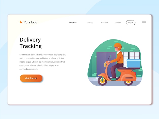 Online order concept illustration web landing page