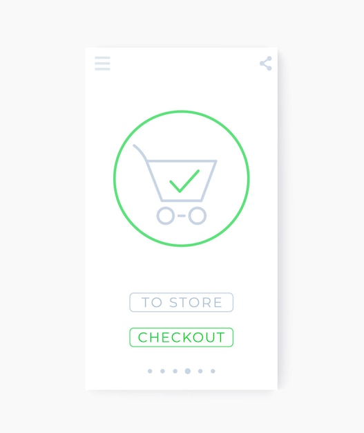 online order and purchase, e-commerce, shopping, mobile app ui vector template