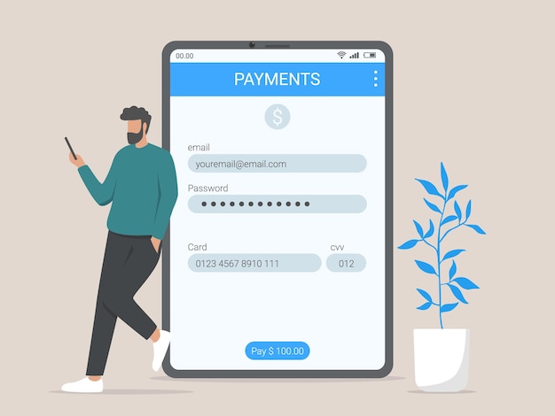 online payment information concept illustration