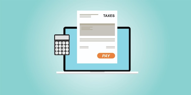 Vettore tasse di pagamento online