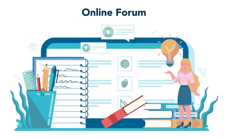 Vector online platform banner template
