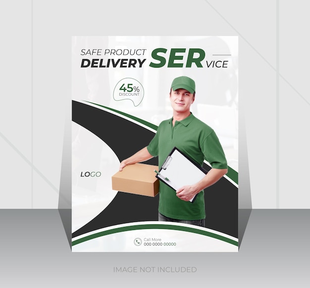 Online product delivery services flyer design