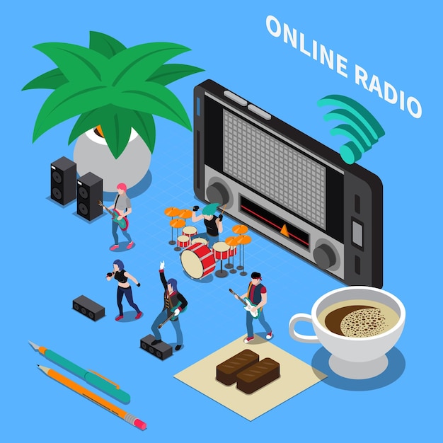 Online radio isometric composition