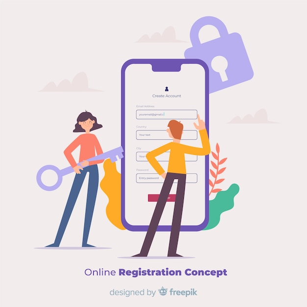 Online registratieconcept