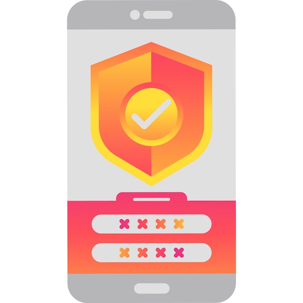 Интернет-безопасность мобильного телефона сервис Векторный icon