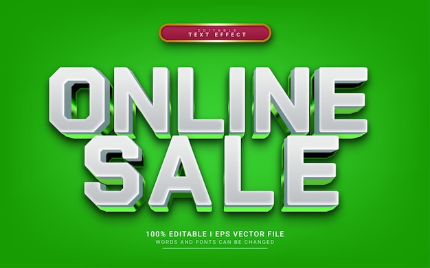 Online sale 3d style text effect