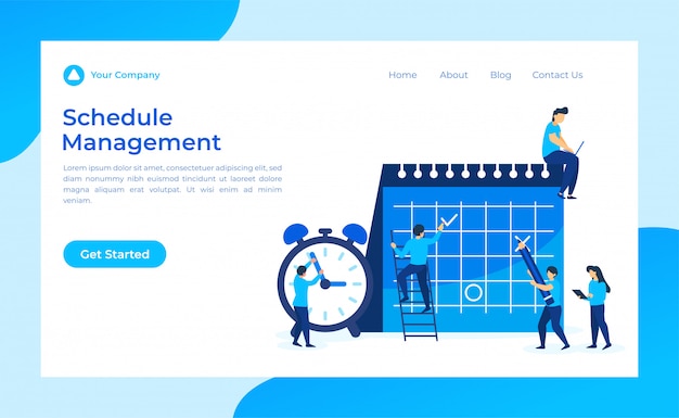 Vector online schedule management landing page