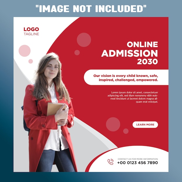 Online School Admission Social Media Post