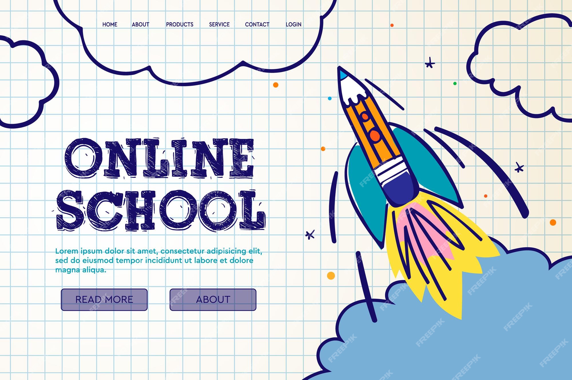 Premium Vector | Online school digital internet tutorials and courses ...