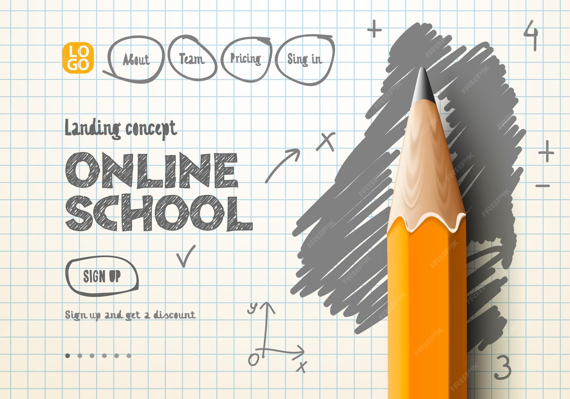 Premium Vector | Online school web banner digital internet tutorials ...