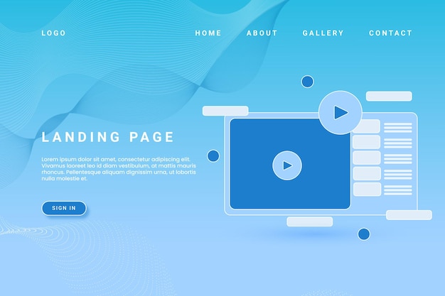 Online screen concepts landing page