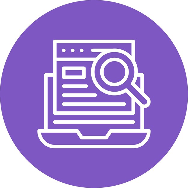 Онлайн-изображение иконки векторного поиска Coding and Development