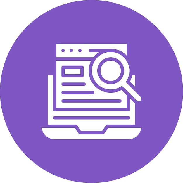 Онлайн-изображение иконки векторного поиска Coding and Development
