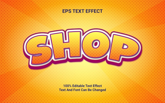 Online shop editable text effect