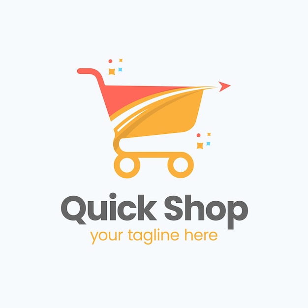 Online Shop Logo Design Template. Perfect for eCommerce, sale, store, shop, discount, or web