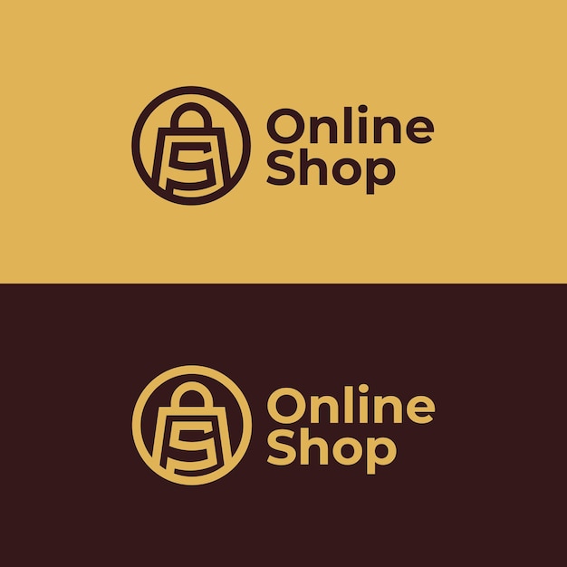 Online shop logo design template