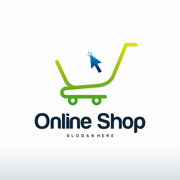 Online shop logo designs concept vector, cart logo designs symbol, sale logo template