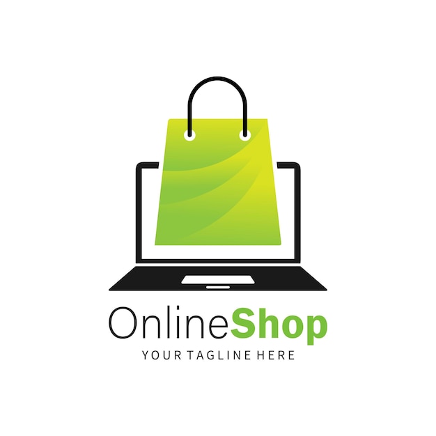 Online Shop Logo designs Template Shopping Logo vector icon illustration design Shopping bag icon
