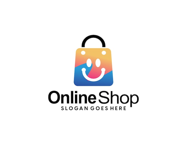 online shop logo designs template vector simple shopping logo icon