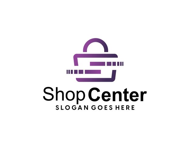 Online shop logo e-commerce logo sopping logo