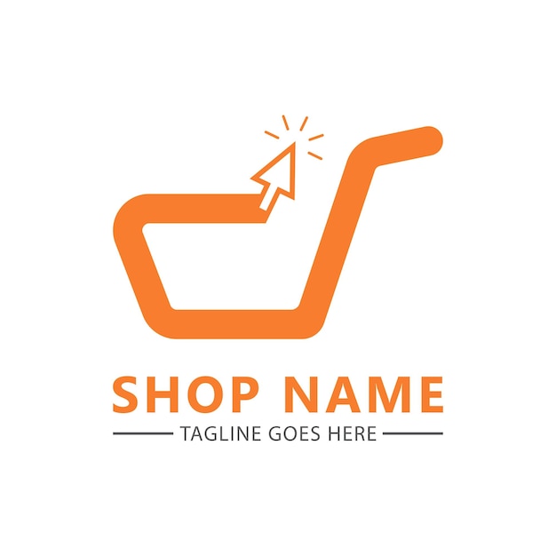 Online shop logo. ecommerce logo sopping logo