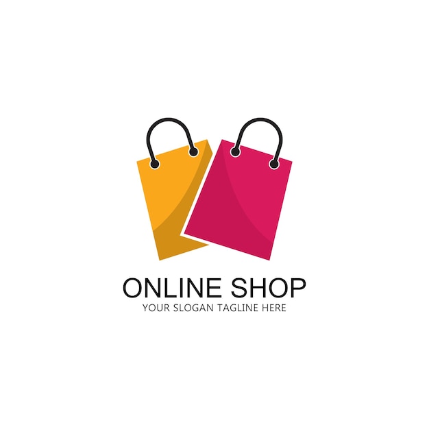 Online Shop Logo Template Design Vector