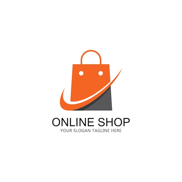 Online Shop Logo Template Design Vector