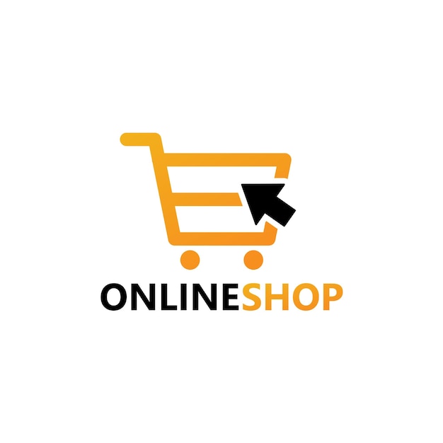 Online Shop Logo Template Design Vector