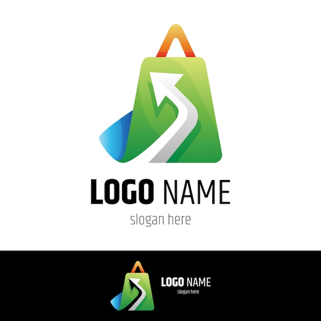 Online shop logo template ready for use