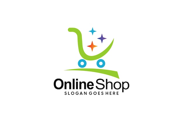 Vector online shop logo