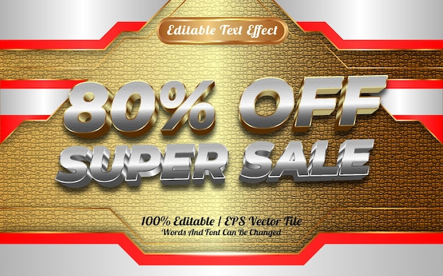 Online shop super sale editable text effect template style special happy new year 2022