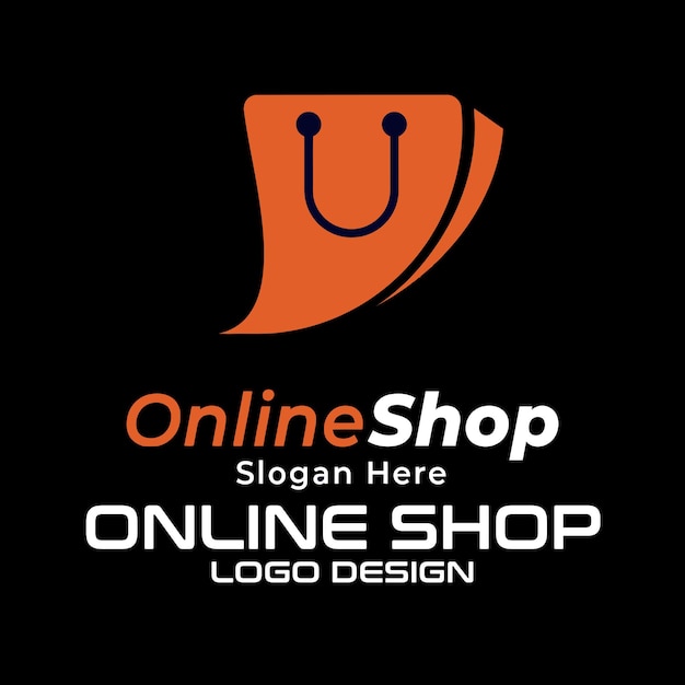 Vector online shop vector logo design