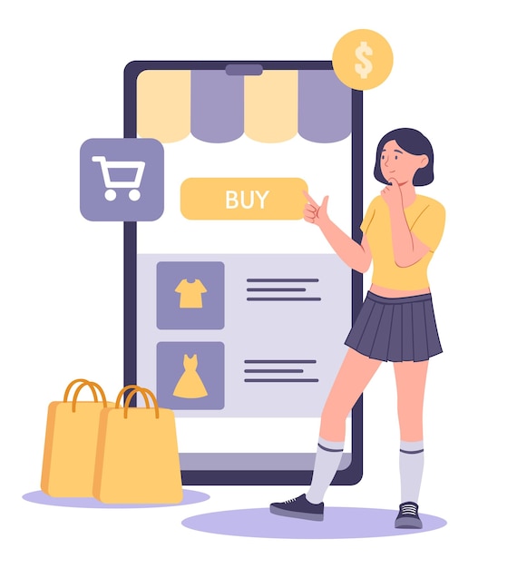 Online shoping concept