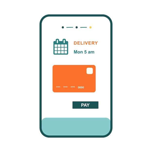 Premium vector online shopping app ui template vector flat illustration