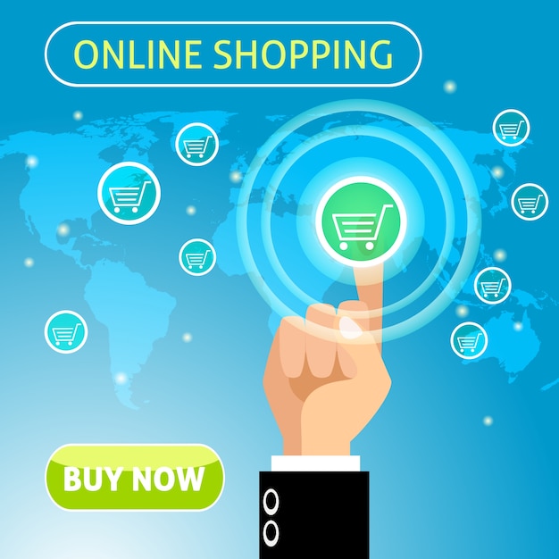 Online shopping background design