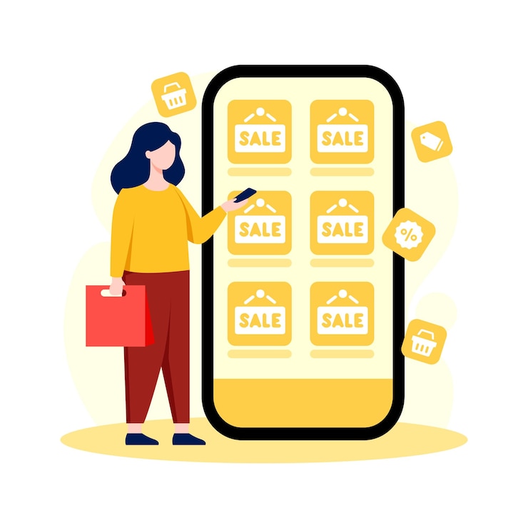 Vector online shopping banner mobile app templates concept vector illustration flat design