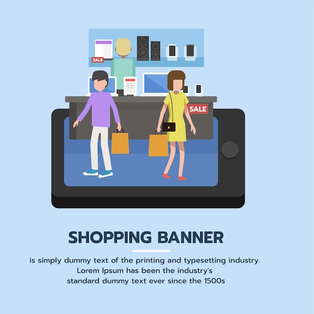 Banner dello shopping online