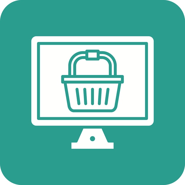 Vector online shopping basket icon vector image can be used for ecommerce