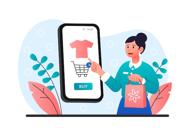 Vector online shopping concept