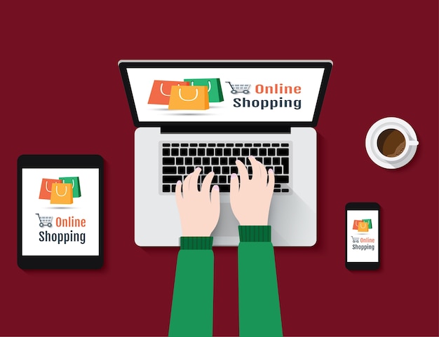 Online shopping concept