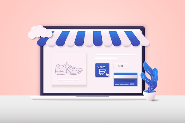 Shopping online design elementi grafici segni simboli e marketing digitale