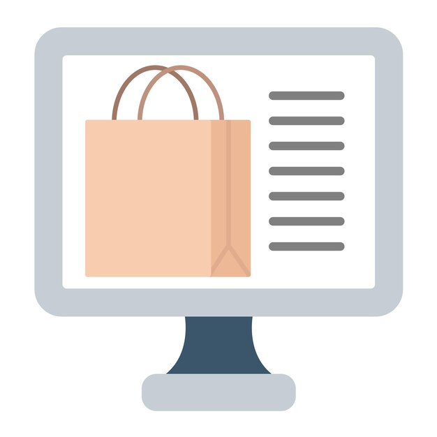 Online Shopping Flat Illustration