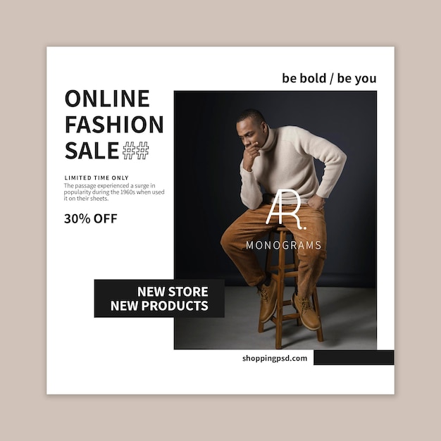 Vector online shopping flyer template