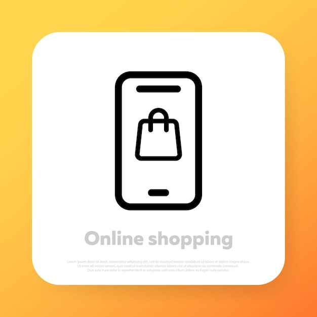 Online shopping icon. order delivery icon. vector line icon for business and advertising