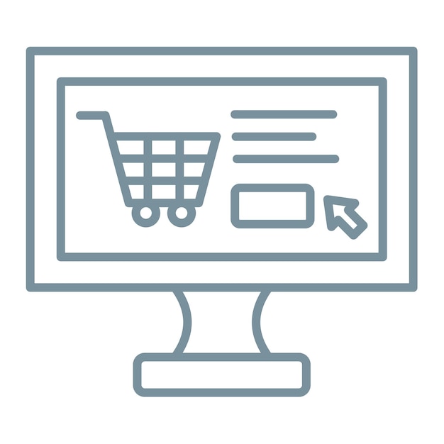 Vector online shopping icon