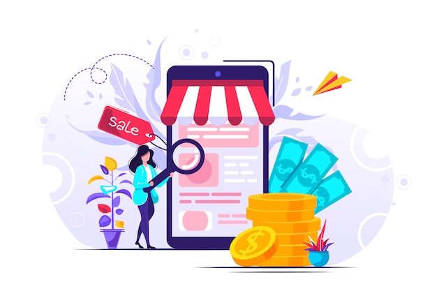 online shopping illustration