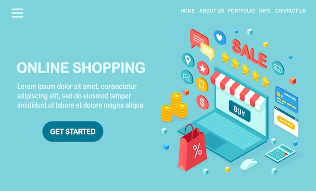 Illustrazione dello shopping online