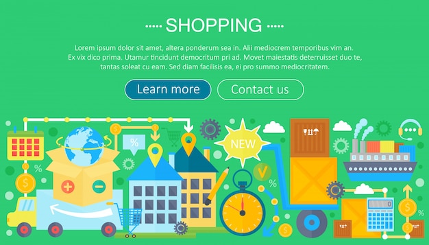 Vettore shopping online infografica